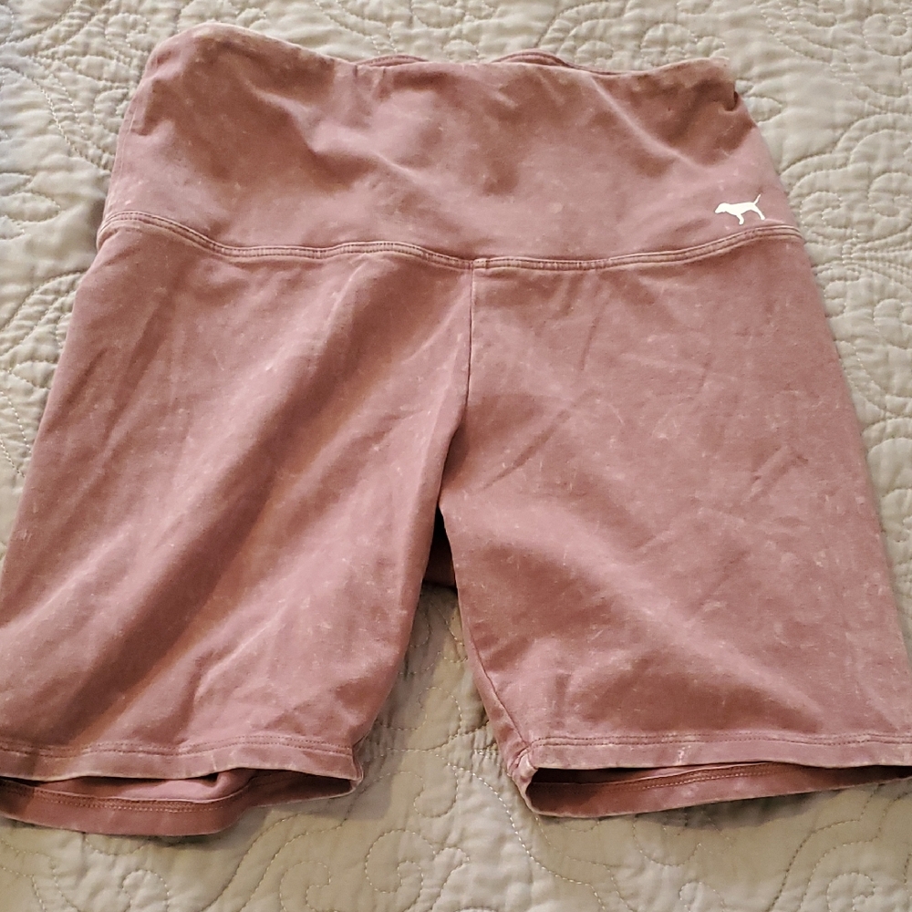 PINK Victoria's Secret Victoria's Secret High-Waist Pink Bike Shorts Size Small